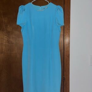 Antonio Milani Blue Puff-Sleeve Dress (New w/Tags)